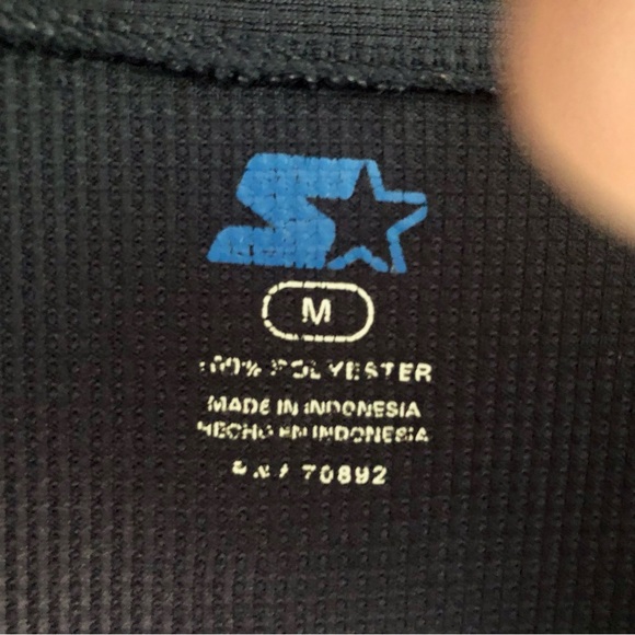 Men’s STARTER Running Jacket, 1/4 ZIP, SZ M, Dri-Star, Navy Blue, Excellent Cond - Picture 3 of 7